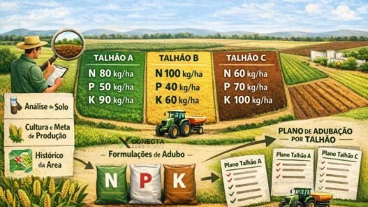 Adubação de sistema: como planejar NPK por talhão