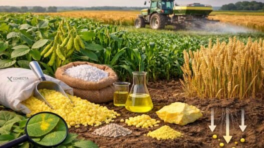 Como aplicar enxofre do jeito certo: dose, época e melhor fonte