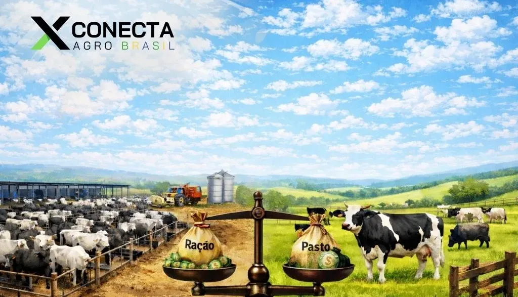 Confinamento vs pasto: quando cada um ganha em custo por arroba?