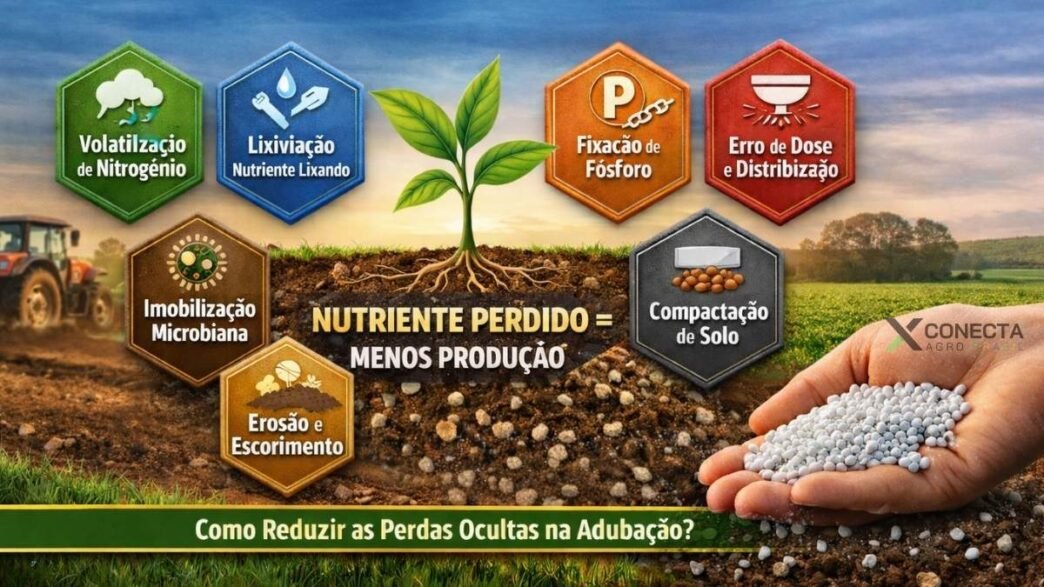 Eficiência do fertilizante: 7 perdas invisíveis que custam caro no hectare
