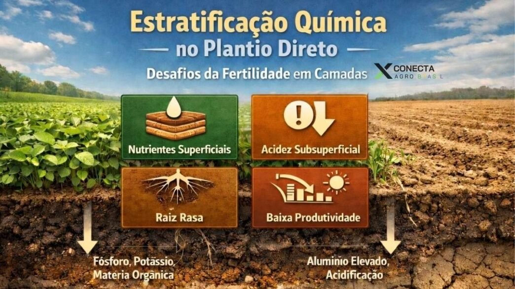 Estratificação química no plantio direto: quando o solo parece bom na análise e ruim na prática