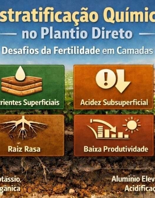 Estratificação química no plantio direto: quando o solo parece bom na análise e ruim na prática