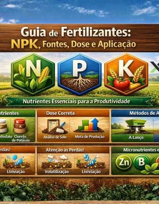Guia de Fertilizantes: NPK, fontes, dose, época e aplicação