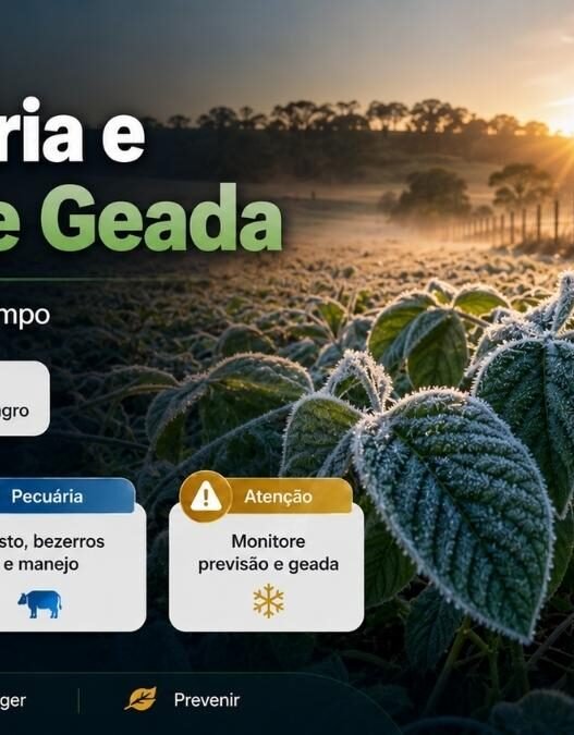 Frente Fria e Risco de Geada: O Que Pode Sofrer no Campo