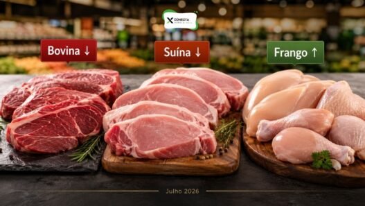 Carne Bovina e Suína Recuam em Julho, Enquanto Frango Ganha Espaço no Prato do Brasileiro