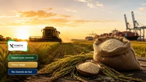 Exportação Recorde de Arroz Faz Preço Reagir no Rio Grande do Sul