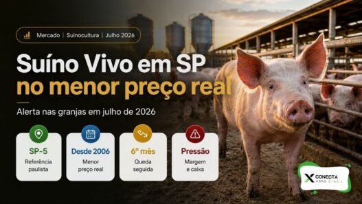 Suíno Vivo em São Paulo Cai ao Menor Preço Real em Quase 20 Anos