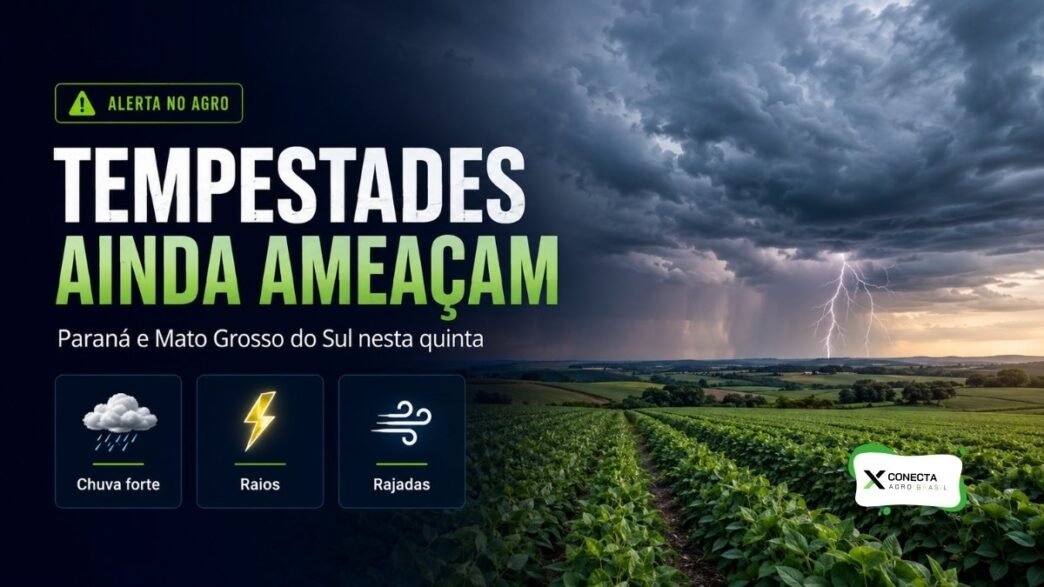 Tempestades Ainda Ameaçam Paraná e Mato Grosso do Sul Nesta Quinta
