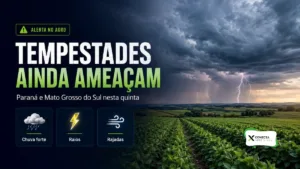 Tempestades Ainda Ameaçam Paraná e Mato Grosso do Sul Nesta Quinta