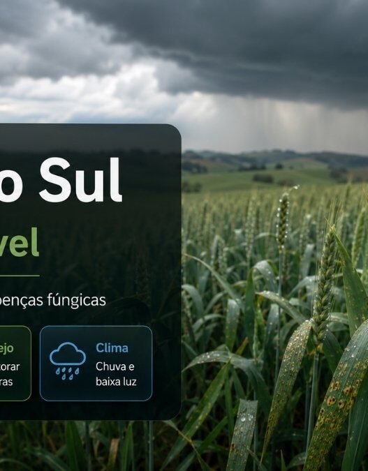 Trigo no Sul Entra em Fase Sensível e Chuva Aumenta Risco de Doenças Fúngicas