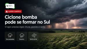 Ciclone Bomba Pode se Formar no Sul: O Que o Agro Precisa Vigiar Nesta Quarta-feira