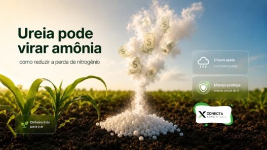 Ureia pode virar amônia e escapar para o ar: como reduzir a perda de nitrogênio no campo?