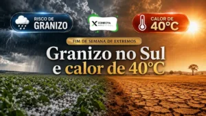 Granizo no Sul e calor de 40°C no Centro-Oeste em 29 e 30 de agosto: Brasil entra em fim de semana de extremos