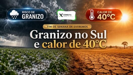 Granizo no Sul e calor de 40°C no Centro-Oeste em 29 e 30 de agosto: Brasil entra em fim de semana de extremos