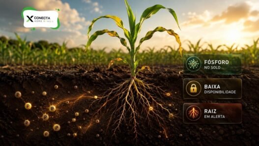 Solo com fósforo mas planta com deficiência: por que ela passa fome?
