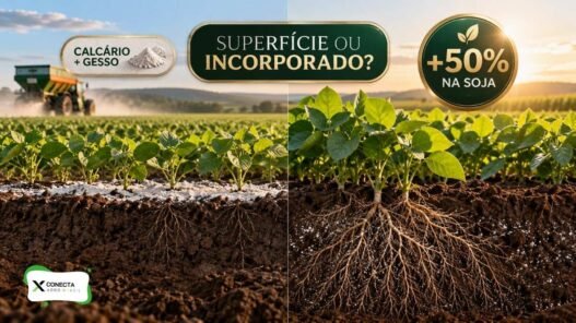 Calcário e gesso na superfície ou incorporados? Estudo encontra diferença de quase 50% na produtividade da soja