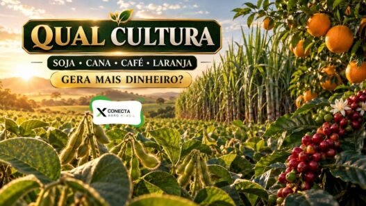 Qual cultura gera mais dinheiro no campo brasileiro: soja, cana, café ou laranja?