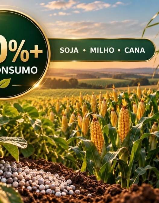 Consumo de fertilizantes por soja, milho e cana no Brasil passa de 70%: por que três culturas concentram tanto adubo?