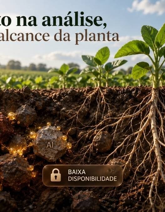 Fósforo alto no solo mas indisponível para as plantas