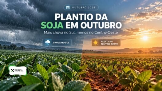 Chuva em outubro de 2026 no plantio da soja