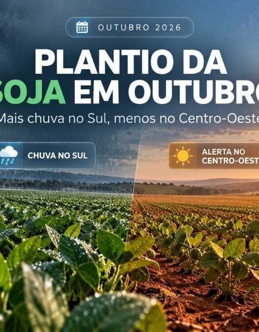 Chuva em outubro de 2026 no plantio da soja