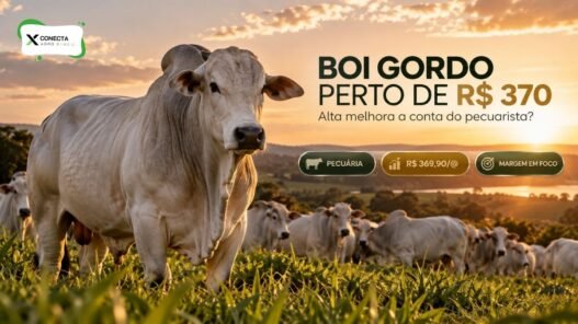 Boi gordo encosta em R$ 370 por arroba