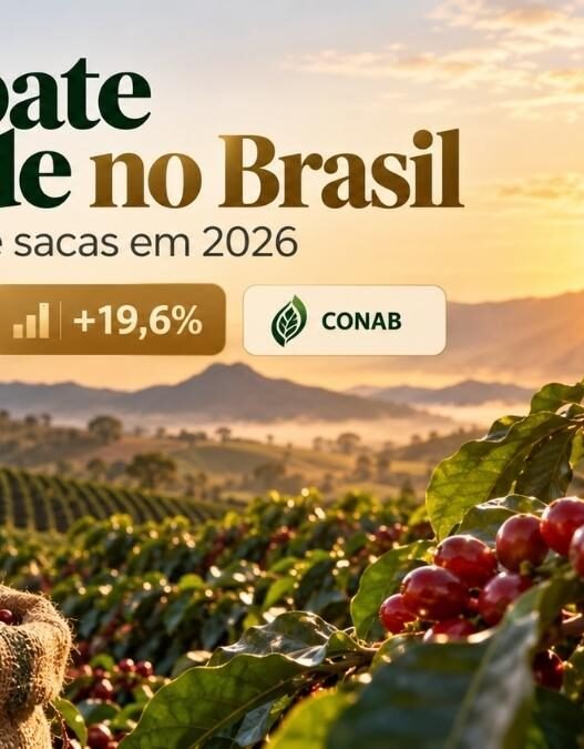 Café bate recorde no Brasil: safra chega a 67,6 milhões de sacas em 2026