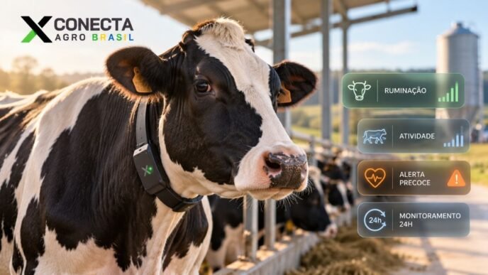 Coleira inteligente para vacas pode detectar doença mais cedo?