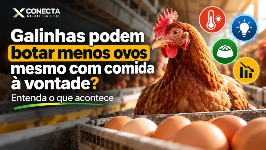 Galinhas podem botar menos ovos mesmo com comida à vontade?